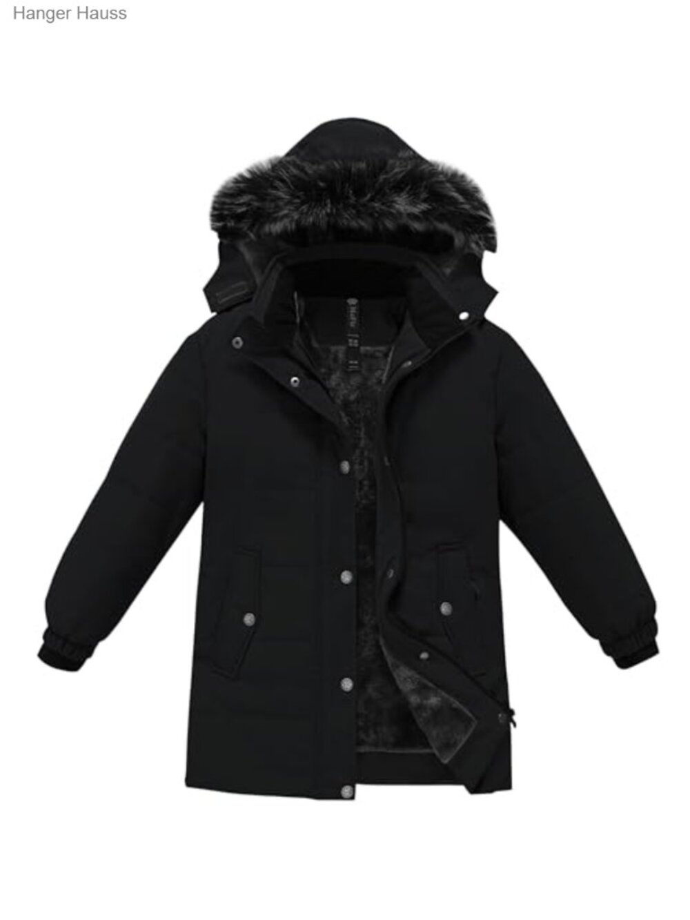Girls Warm Fleece Lined Water Resistant Winter Coat Hooded Windbreaker
